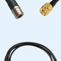 QMA Male to SMA Male LMR100 RF Cable Assembly