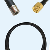 QMA Male to SMA Male LMR200 RF Cable Assembly
