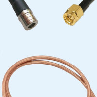 QMA Male to SMA Male RG142 RF Cable Assembly