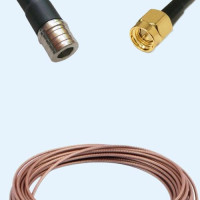 QMA Male to SMA Male RG178 RF Cable Assembly