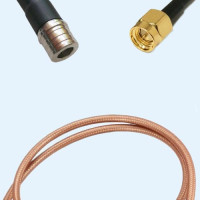 QMA Male to SMA Male RG400 RF Cable Assembly