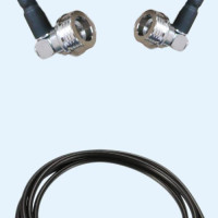 QN Male Right Angle to QN Male Right Angle LMR100 RF Cable Assembly