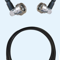 QN Male Right Angle to QN Male Right Angle LMR195 RF Cable Assembly
