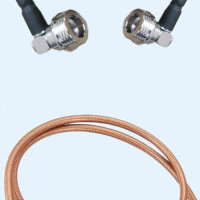 QN Male Right Angle to QN Male Right Angle RG142 RF Cable Assembly
