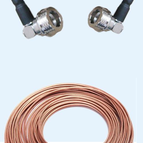 QN Male Right Angle to QN Male Right Angle RG188 RF Cable Assembly