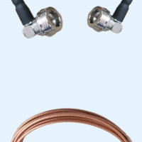 QN Male Right Angle to QN Male Right Angle RG316D RF Cable Assembly