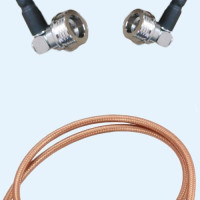 QN Male Right Angle to QN Male Right Angle RG400 RF Cable Assembly