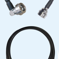 QN Male Right Angle to QN Male LMR195 RF Cable Assembly