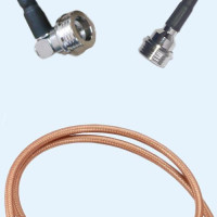 QN Male Right Angle to QN Male RG142 RF Cable Assembly