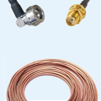 QN Male Right Angle to SMA Bulkhead Female RG316 RF Cable Assembly