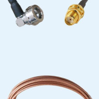 QN Male Right Angle to SMA Bulkhead Female RG316D RF Cable Assembly