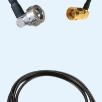 QN Male Right Angle to SMA Male Right Angle LMR100 RF Cable Assembly