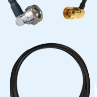 QN Male Right Angle to SMA Male Right Angle LMR195 RF Cable Assembly