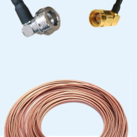 QN Male Right Angle to SMA Male Right Angle RG188 RF Cable Assembly