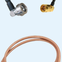 QN Male Right Angle to SMA Male Right Angle RG400 RF Cable Assembly