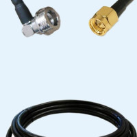 QN Male Right Angle to SMA Male LMR240 RF Cable Assembly