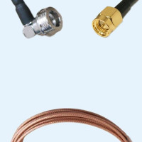 QN Male Right Angle to SMA Male RG316D RF Cable Assembly