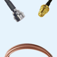 QN Male to RP SMA Bulkhead Female RG316D RF Cable Assembly
