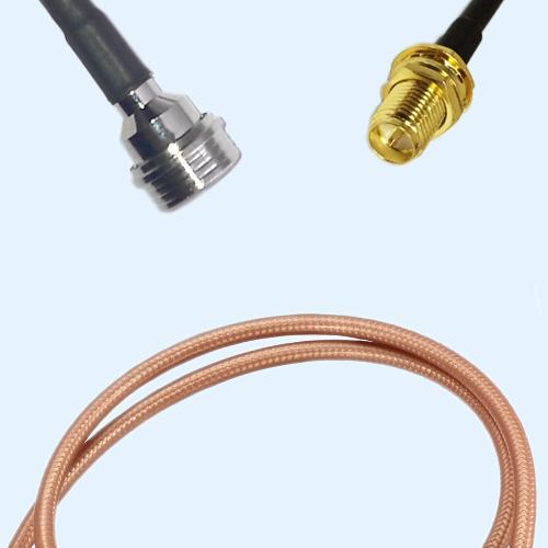 QN Male to RP SMA Bulkhead Female RG400 RF Cable Assembly