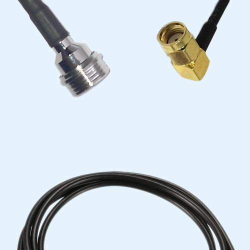 QN Male to RP SMA Male Right Angle LMR100 RF Cable Assembly