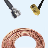 QN Male to RP SMA Male Right Angle RG188 RF Cable Assembly