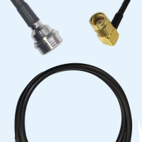 QN Male to RP SMA Male Right Angle RG223 RF Cable Assembly