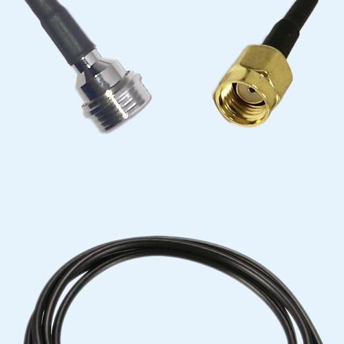 QN Male to RP SMA Male LMR100 RF Cable Assembly