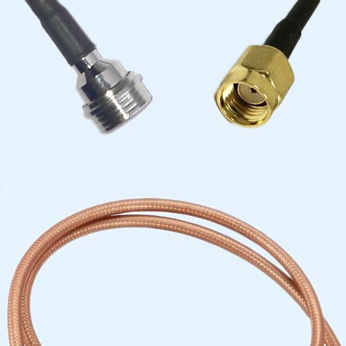 QN Male to RP SMA Male RG142 RF Cable Assembly