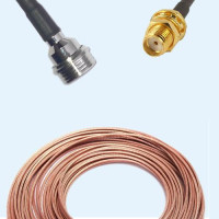 QN Male to SMA Bulkhead Female RG188 RF Cable Assembly