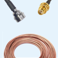 QN Male to SMA Bulkhead Female RG316 RF Cable Assembly