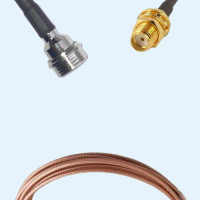 QN Male to SMA Bulkhead Female RG316D RF Cable Assembly