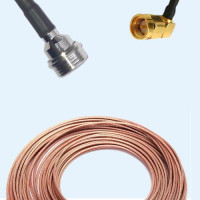QN Male to SMA Male Right Angle RG188 RF Cable Assembly