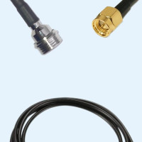 QN Male to SMA Male LMR100 RF Cable Assembly