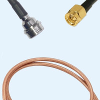 QN Male to SMA Male RG142 RF Cable Assembly