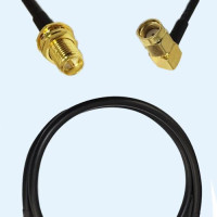 RP SMA Bulkhead Female to RP SMA Male Right Angle LMR195 RF RF Cable