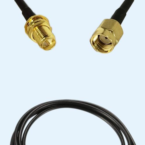 RP SMA Bulkhead Female to RP SMA Male LMR100 RF Cable Assembly
