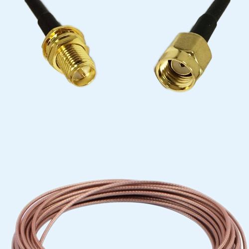 RP SMA Bulkhead Female to RP SMA Male RG178 RF Cable Assembly
