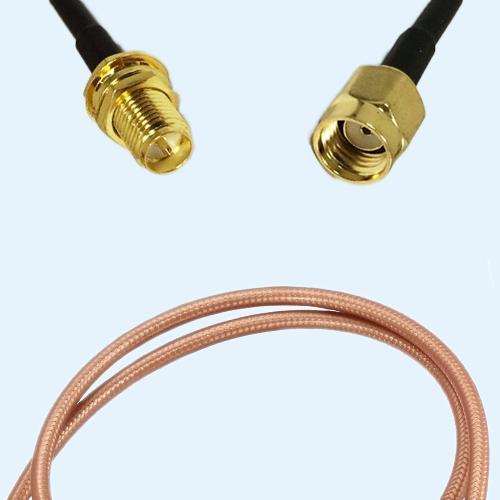 RP SMA Bulkhead Female to RP SMA Male RG400 RF Cable Assembly