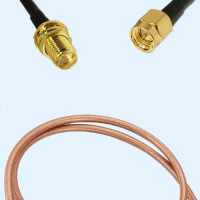 RP SMA Bulkhead Female to SMA Male RG142 RF Cable Assembly