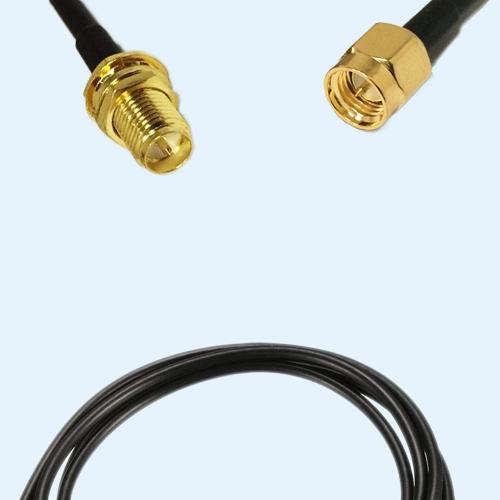 RP SMA Bulkhead Female to SMA Male RG174 RF Cable Assembly