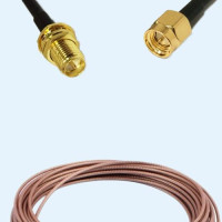 RP SMA Bulkhead Female to SMA Male RG178 RF Cable Assembly