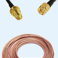 RP SMA Bulkhead Female to SMA Male RG188 RF Cable Assembly