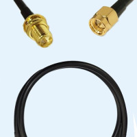 RP SMA Bulkhead Female to SMA Male RG58 RF Cable Assembly