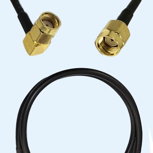 RP SMA Male Right Angle to RP SMA Male LMR195 RF Cable Assembly
