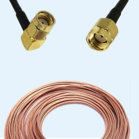 RP SMA Male Right Angle to RP SMA Male RG188 RF Cable Assembly