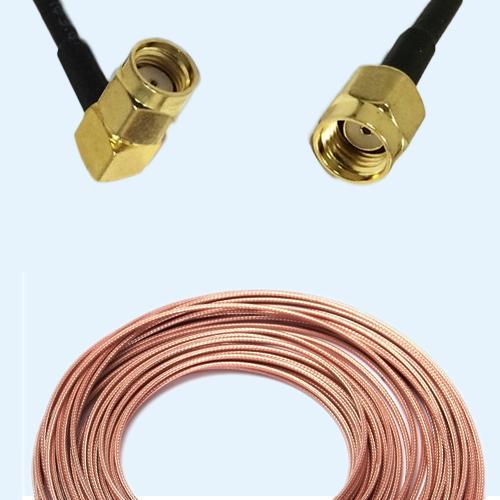 RP SMA Male Right Angle to RP SMA Male RG316 RF Cable Assembly