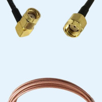 RP SMA Male Right Angle to RP SMA Male RG316D RF Cable Assembly