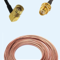 RP SMA Male Right Angle to SMA Bulkhead Female RG316 RF Cable Assembly