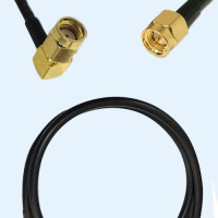 RP SMA Male Right Angle to SMA Male LMR195 RF Cable Assembly