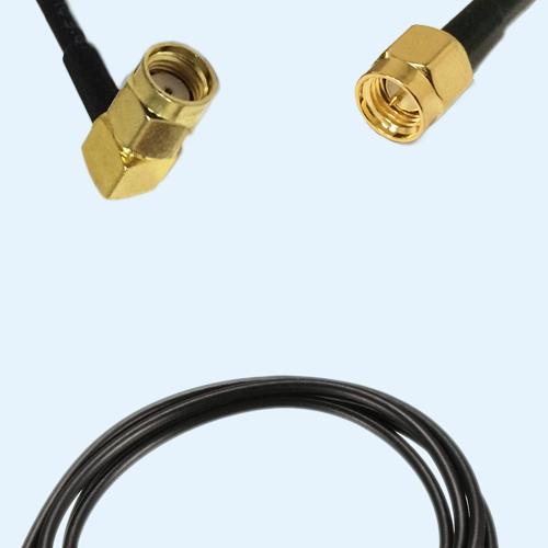 RP SMA Male Right Angle to SMA Male RG174 RF Cable Assembly